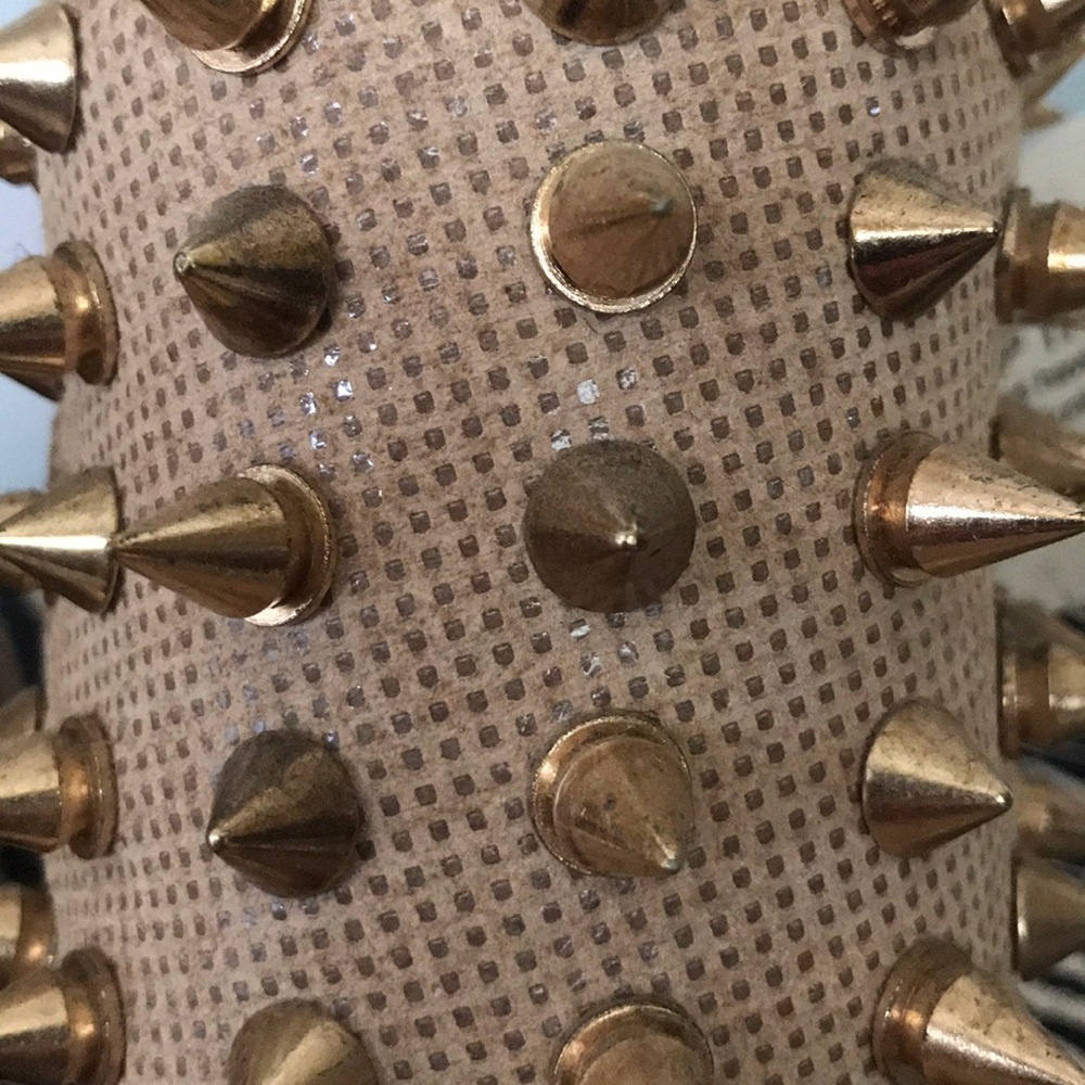 Jeffrey Campbell Brown and Tan Spiked Sneakers - Picture 12 of 12